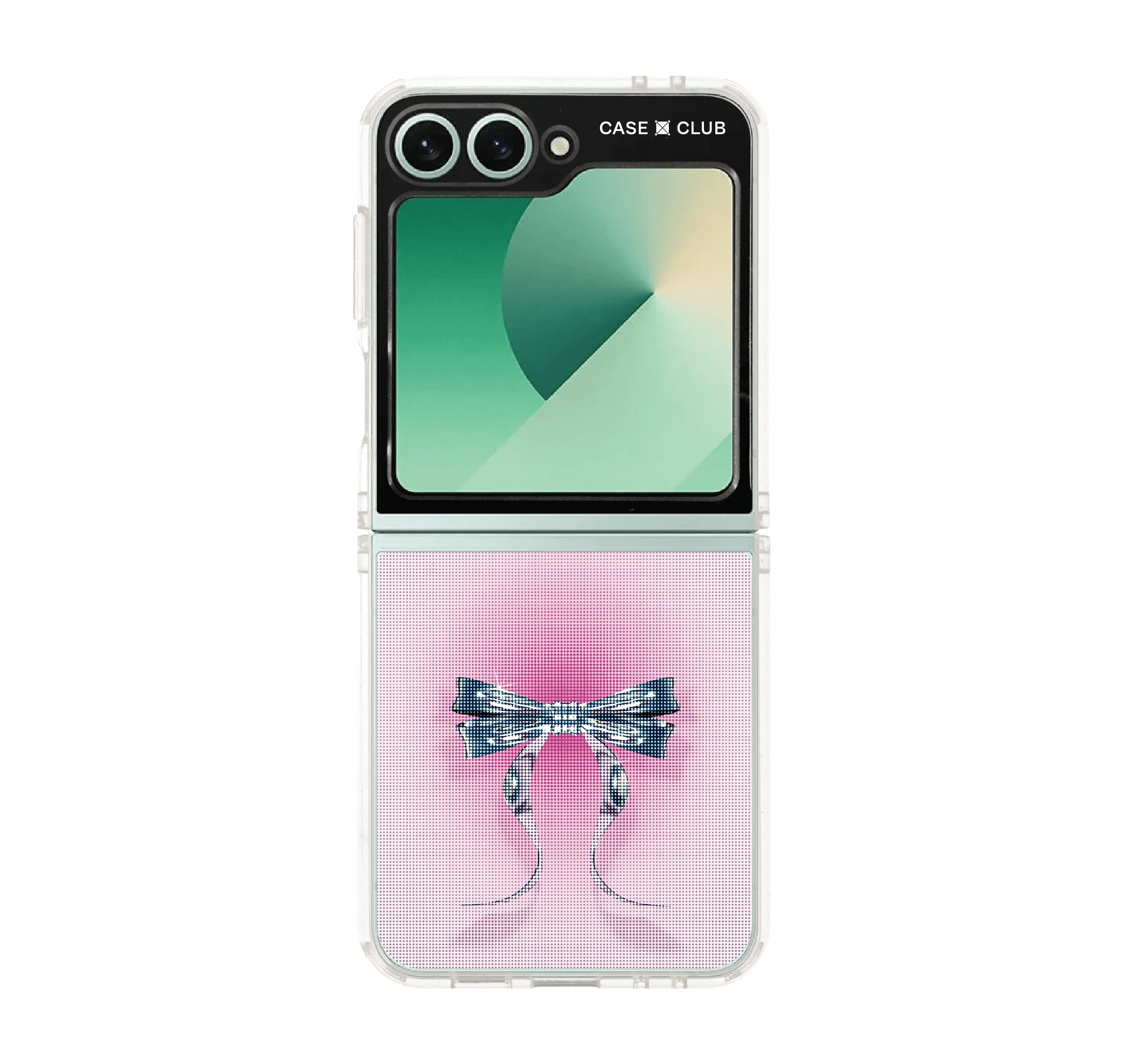 ริบบิ้นฮาล์ฟโทนสีฟ้าชมพู